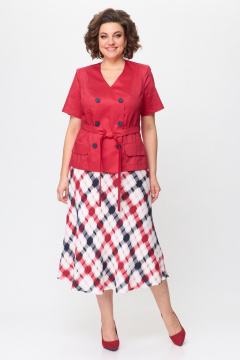 ANASTASIA MAK 1176 алый+клетка