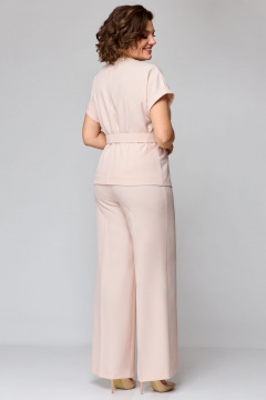 Блуза, брюки Мишель стиль 1181 пудра-белый - фото 2