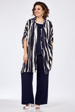 Летний 3-метровый комплект: брюки, топ и шазюбль из шифона Jurimex 3091 - фото 1