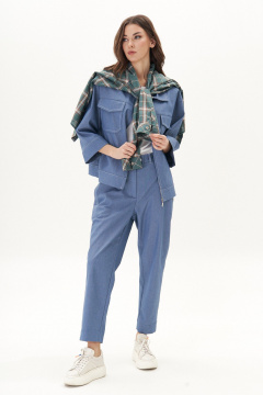 Джинсовый комплект: жакет-куртка и брюки свободного кроя Fantazia Mod 4728 - фото 5