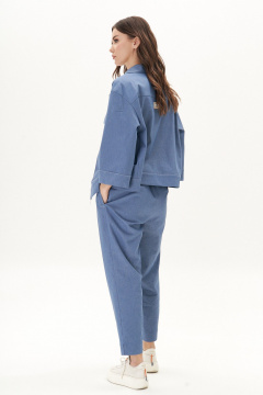 Джинсовый комплект: жакет-куртка и брюки свободного кроя Fantazia Mod 4728 - фото 4