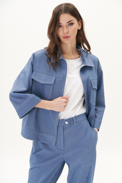 Джинсовый комплект: жакет-куртка и брюки свободного кроя Fantazia Mod 4728 - фото 3