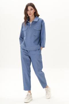 Джинсовый комплект: жакет-куртка и брюки свободного кроя Fantazia Mod 4728 - фото 1