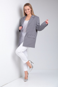 Жакет оверсайз прямого силуэта из текстиля Ивелта плюс 940 - фото 5