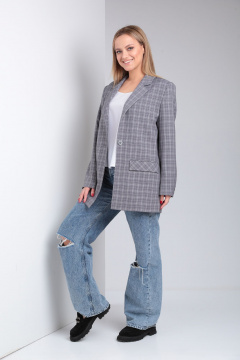 Жакет оверсайз прямого силуэта из текстиля Ивелта плюс 940 - фото 2
