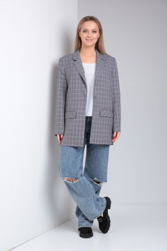 Жакет оверсайз прямого силуэта из текстиля Ивелта плюс 940 - фото 1