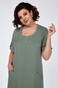 Платье летнее асимметричное из лен-вишер с разрезами Algranda А3976-4 - фото 4