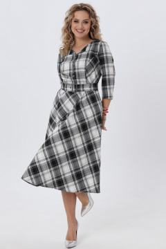 Платье приталенного кроя в клетку с карманами Angelina & Сo 971 - фото 5