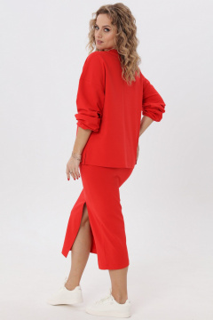Яркий комплект юбка и джемпер из хлопка и трикотажа Angelina & Сo 972 - фото 5