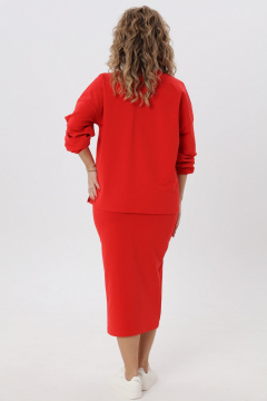 Яркий комплект юбка и джемпер из хлопка и трикотажа Angelina & Сo 972 - фото 3