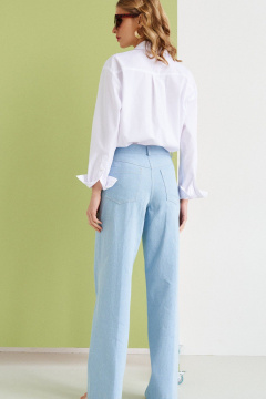 Брюки джинсовые женские с карманами на притачном поясе VIZANTI 9262 - фото 2