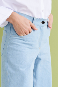 Брюки джинсовые женские с карманами на притачном поясе VIZANTI 9262 - фото 4