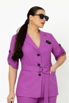 Фиолетовый костюм: жакет со стояче-отложным воротником и брюки Lissana 4875 орхидея - фото 5