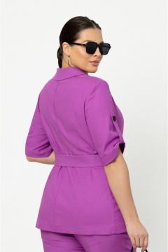Фиолетовый костюм: жакет со стояче-отложным воротником и брюки Lissana 4875 орхидея - фото 2