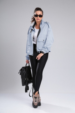 Жакет прямого силуэта из легкой джинсовой ткани DOGGI 0198 голубой - фото 3