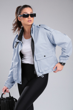 Жакет прямого силуэта из легкой джинсовой ткани DOGGI 0198 голубой - фото 5