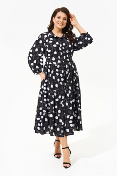 Платье-рубашка из вискозы с поясом и карманами IVA 1561 - фото 1