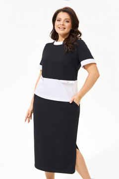 Трикотажный костюм майка с юбкой с разрезом IVA 1554 - фото 2