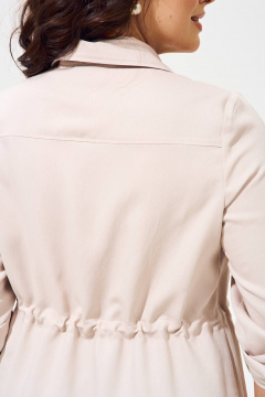 Платье-рубашка из вискозы с накладными карманами и кулисой IVA 1377 бежевый - фото 4