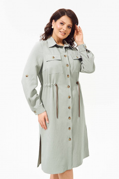 Платье IVA 1377 хаки - фото 2