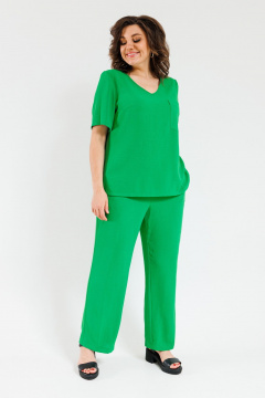 Брюки, топ OVERYOU М111/1 зеленый - фото 4