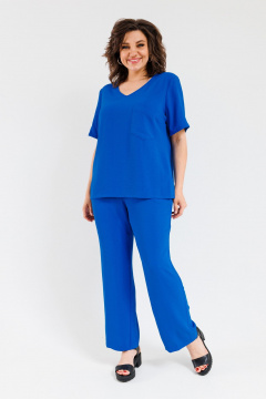 Костюм Брюки и Топ свободного кроя для летних образов OVERYOU М111/2 василек - фото 4