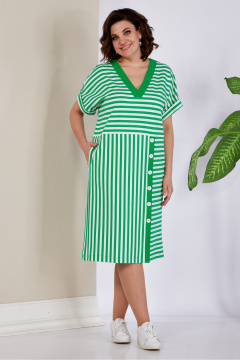 Летнее платье прямого силуэта с карманами и в полоску AVA fashion М-034 - фото 3