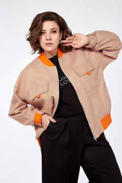 Демисезонный бомбер свободного кроя с карманами AVA fashion М-041 - фото 4