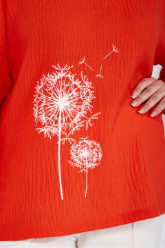 Демисезонная блуза с принтом и рукавом 3/4 AVA fashion М-044 - фото 5