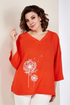 Демисезонная блуза с принтом и рукавом 3/4 AVA fashion М-044 - фото 4