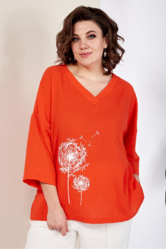 Демисезонная блуза с принтом и рукавом 3/4 AVA fashion М-044 - фото 3