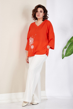 Демисезонная блуза с принтом и рукавом 3/4 AVA fashion М-044 - фото 1