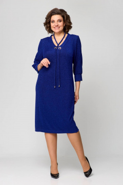 Платье в стиле Нарядное из хлопка с возможностью завязки Solomeya Lux 970 электрик - фото 5