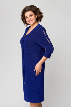 Платье в стиле Нарядное из хлопка с возможностью завязки Solomeya Lux 970 электрик - фото 3