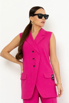 Летние розовые брюки-карго из текстиля с резинкой на поясе Lissana 4882 - фото 2