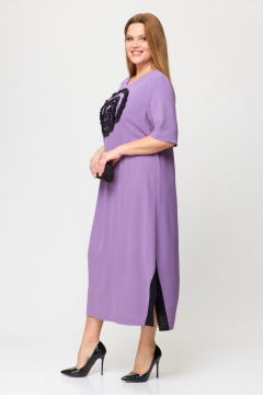 Легкое платье в стиле casual с цветочным декором Michel chic 2162 сирень - фото 5