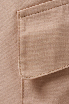 Бежевые хлопковые брюки с кулисами и карманами Панда 176160w бежевый - фото 3