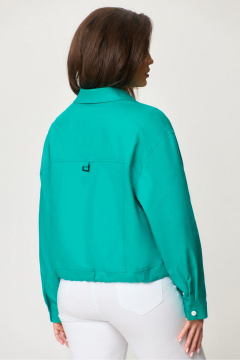 Бирюзовый жакет из текстиля для стильных повседневных образов DaLi 5687 бирюза - фото 2