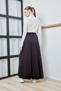 Белый трикотажный джемпер с высоким воротником DAVYDOV 9349 - фото 3