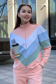 Костюм 2-ка из трикотажных джемпера и брюк на молнии GO F3025/07-01 - фото 5