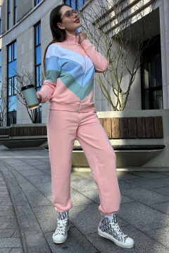 Костюм 2-ка из трикотажных джемпера и брюк на молнии GO F3025/07-01 - фото 3