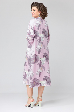 Демисезонное свободное летнее платье с V-образным вырезом и складкой Орхидея 1401 - фото 5