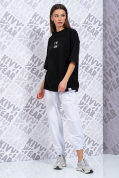 Летняя футболка из хлопка с удлиненным рукавом и высокой горловиной Kivviwear 4034.57 - фото 5