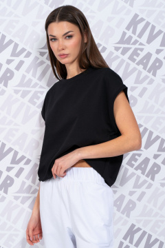 Круглогодичный спортивный хлопковый джемпер летучая мышь Kivviwear 4183.05 - фото 2