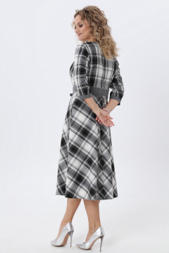 Классическое клетчатое платье с поясом для делового образа Angelina & Сo 980 - фото 3