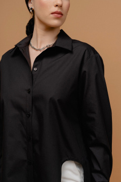 Круглогодичная женская рубашка из хлопкового полотна JRSy 2386 черный - фото 3