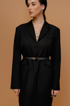 Деловое платье-сLTR перового силуета JRSy 2424 черный - фото 5