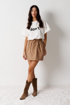 Юбка в горошек из вискозы с поясом и карманами ANNETE A1177 - фото 2