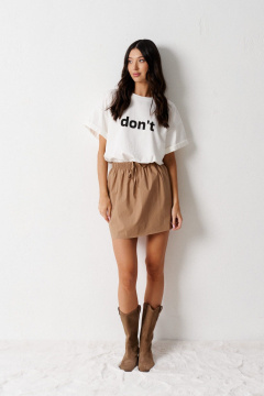 Юбка в горошек из вискозы с поясом и карманами ANNETE A1177 - фото 1