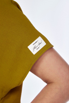 Платье Диомант 1957 горчица - фото 4